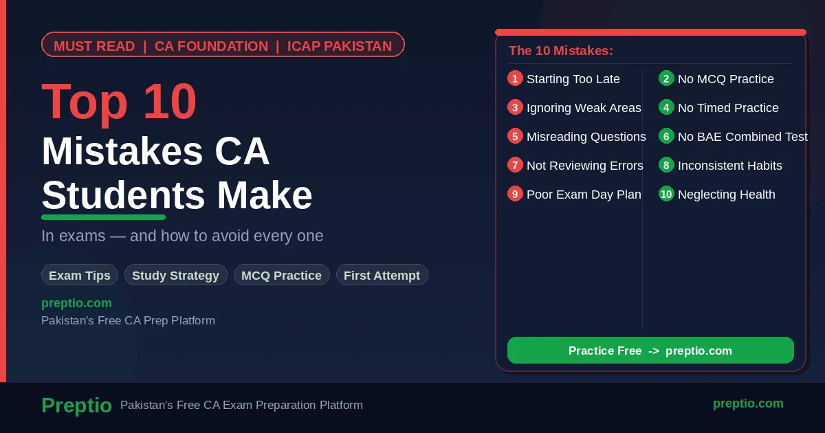 Top 10 Mistakes CA Students Make in Exams (And How to Avoid Them)