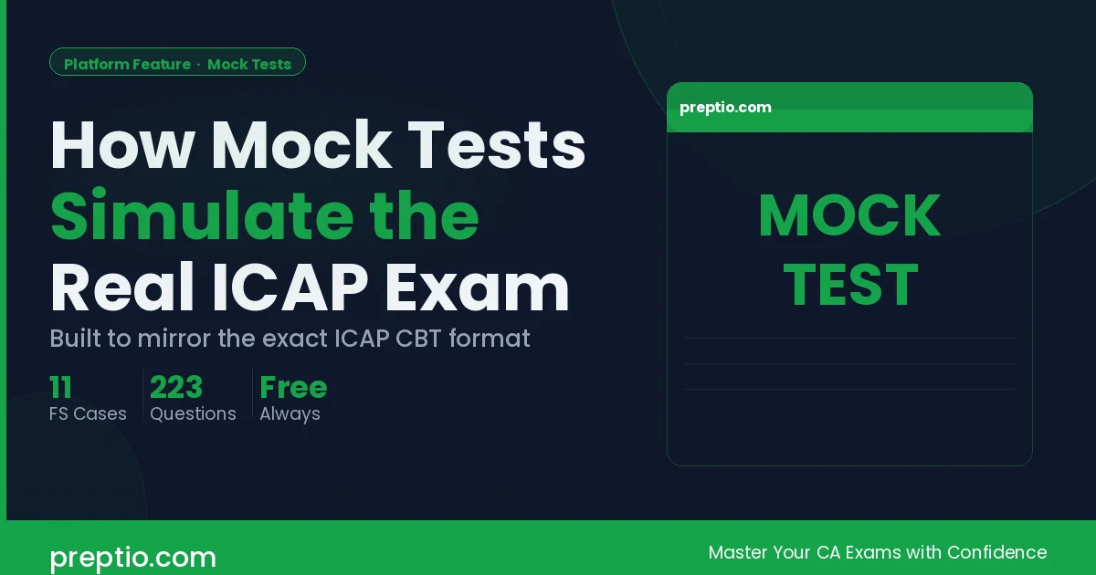 How Mock Tests on Preptio Simulate the Real ICAP CA Foundation Exam