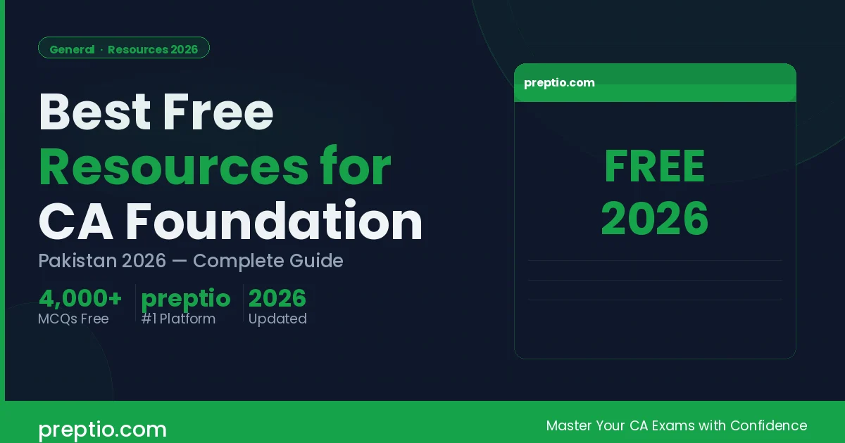 Best Free Resources for CA Foundation Students in Pakistan 2026