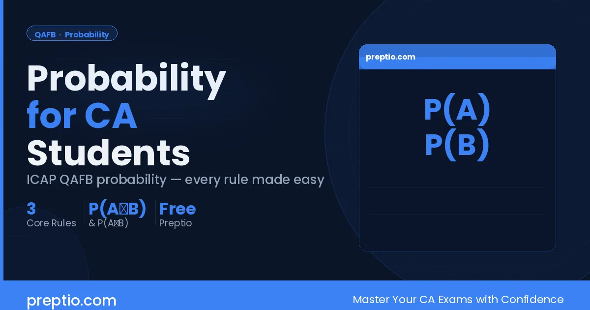 Probability for CA Students โ ICAP QAFB Made Easy
