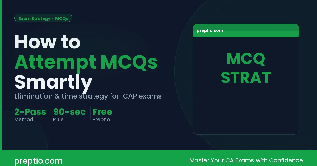 How to Attempt MCQs Smartly โ Elimination & Time Strategy for ICAP