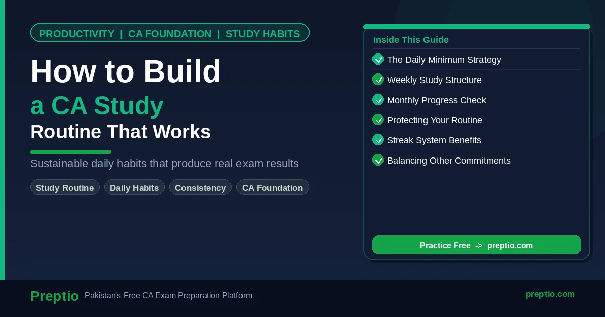 How to Build a CA Study Routine That Actually Works
