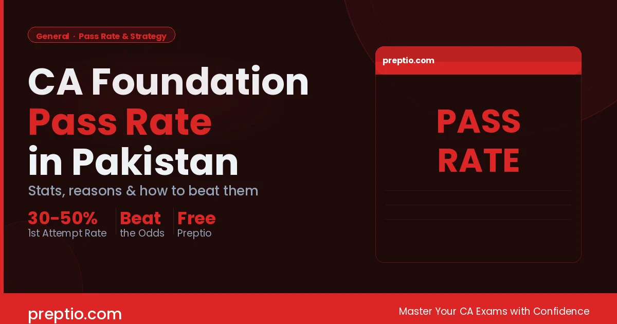 CA Foundation Pass Rate in Pakistan โ Stats, Reasons & How to Beat Them