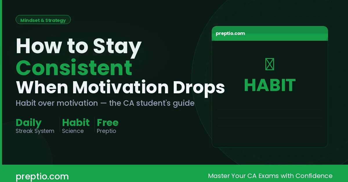 How to Stay Consistent When Motivation Drops During CA Preparation